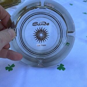 Sands Las Vegas Glass Ashtray